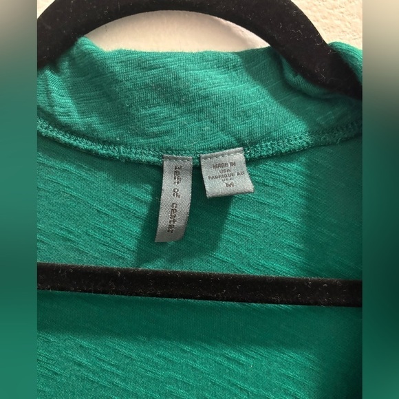 Anthropologie Left of Center, collared green top, size M - Picture 2 of 4